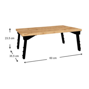 Τραπεζάκι laptop Sidon Megapap χρώμα pine oak 60x35,5x23,5εκ.