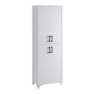 Ντουλάπα κουζίνας/μπάνιου Charlie Megapap χρώμα λευκό 62,6x35,8x186εκ.