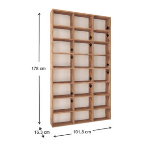 Βιβλιοθήκη Fyodor Megapap χρώμα pine oak 102x16x178εκ.