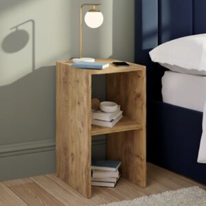 Κομοδίνο - Τραπεζάκι βοηθητικό Tagore Megapap χρώμα pine oak 30x30x60εκ.