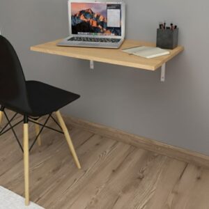 Τραπέζι κουζίνας - Γραφείο επιτοίχιο πτυσσόμενο Ravan Megapap χρώμα sapphire oak 72x45εκ.