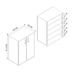 Παπουτσοθήκη - Ντουλάπι Manolo Megapap χρώμα ανθρακί 60x38x81,4εκ.