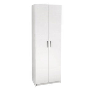 Παπουτσοθήκη Renso Megapap δίφυλλη χρώμα λευκό 59,8x37,8x178,5εκ.