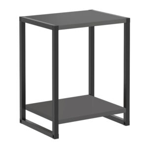 Κομοδίνο Gina Megapap χρώμα ανθρακί - μαύρο 39x30x48εκ.