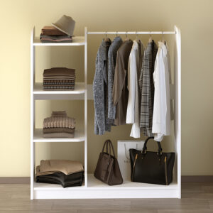 Έπιπλο εισόδου Rozesme Megapap χρώμα λευκό 120x40x135εκ.