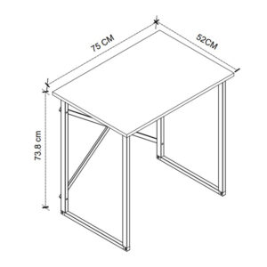 Γραφείο εργασίας Verne Megapap χρώμα pine oak 75x52x73,8εκ.