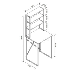 Έπιπλο πλυντηρίου Bobby Megapap χρώμα λευκό 67x60x178εκ.