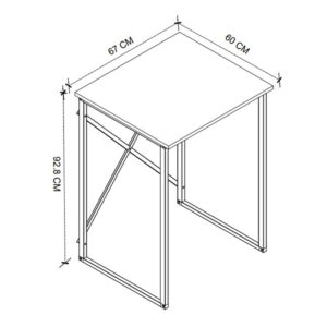 Έπιπλο πλυντηρίου Doyle Megapap χρώμα λευκό 67x60x92,8εκ.