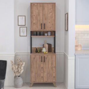 Έπιπλο κουζίνας Sedef Megapap χρώμα pine oak 61x40x202,1εκ.
