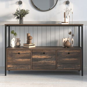 Μπουφές Mars Megapap χρώμα rustic καρυδί 122x36x80,1εκ.