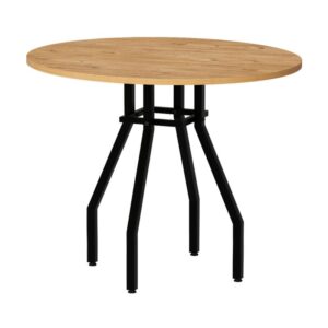 Τραπέζι Roma Megapap χρώμα pine oak Ø80x75εκ.