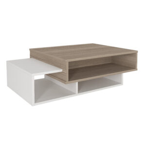 Τραπεζάκι σαλονιού Tab Megapap χρώμα λευκό - cordoba 105x60x32εκ.