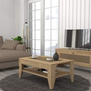 Τραπεζάκι σαλονιού Madura Megapap χρώμα sapphire oak 90x60x40εκ.