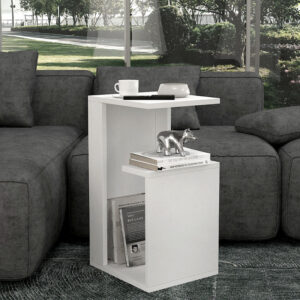 Τραπεζάκι βοηθητικό Rosana Megapap χρώμα λευκό 35x29,5x60εκ.