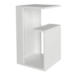 Τραπεζάκι βοηθητικό Rosana Megapap χρώμα λευκό 35x29,5x60εκ.