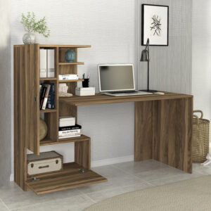 Γραφείο εργασίας Domingo Megapap χρώμα καρυδί 149,5x60x120εκ.