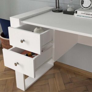 Γραφείο εργασίας Fernando Megapap χρώμα λευκό 158,4x60x72,2εκ.