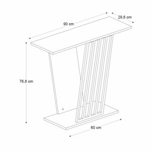 Κονσόλα Gravity Megapap χρώμα μαύρο εφέ μαρμάρου - χρυσό 90x29,6x76,8εκ.
