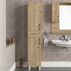 Ντουλάπι κουζίνας - μπάνιου Selina Megapap χρώμα sapphire oak 35x31x179εκ.