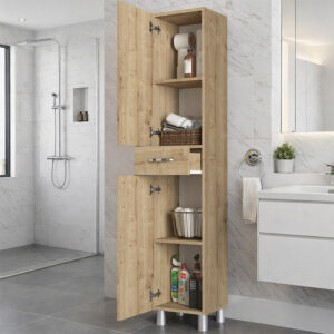 Ντουλάπι κουζίνας - μπάνιου Selina Megapap χρώμα sapphire oak 35x31x179εκ.