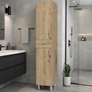 Ντουλάπι κουζίνας - μπάνιου Selina Megapap χρώμα sapphire oak 35x31x179εκ.