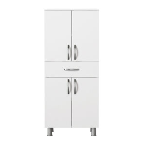 Ντουλάπι κουζίνας - μπάνιου Montana Megapap χρώμα λευκό 59,4x31,5x140εκ.