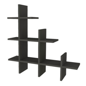 Ραφιέρα τοίχου Juke Megapap χρώμα ανθρακί 81,8x18x80εκ.