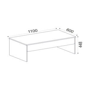 Τραπεζάκι σαλονιού Devon Megapap με σερβιτόρο χρώμα sapphire oak 110x60x44,8εκ.