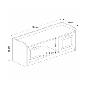 Παπουτσοθήκη Rayne Megapap χρώμα λευκό - μαύρο εφέ μαρμάρου 120x40x45εκ.
