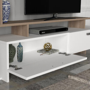 Σύνθεση τηλεόρασης Simal Megapap με LED χρώμα λευκό - cordoba 168,2x31,3x120εκ.