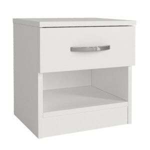 Κομοδίνο Lube Megapap χρώμα λευκό 40x28,2x40εκ.