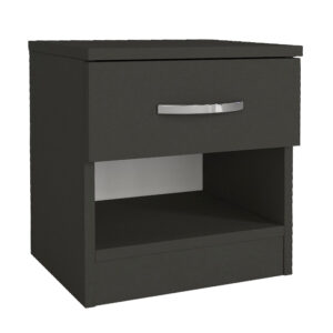 Κομοδίνο Lube Megapap χρώμα ανθρακί 40x28,2x40εκ.