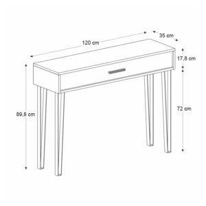 Κονσόλα Rochel Megapap χρώμα atlantic pine 120x35x89,8εκ.