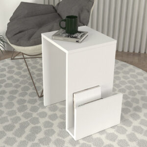 Τραπεζάκι βοηθητικό Regnar Megapap χρώμα λευκό 43,1x33,5x52εκ.