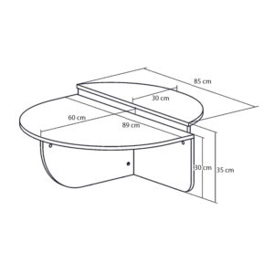 Τραπεζάκι σαλονιού Nilvia Megapap χρώμα sapphire oak Ø85x35εκ.