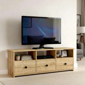 Έπιπλο τηλεόρασης Mahen Megapap χρώμα sapphire oak 140x35x49,8εκ.