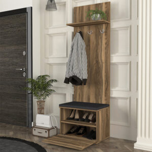 Έπιπλο εισόδου Track Megapap χρώμα καρυδί 60x38,2x190εκ.