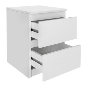 Κομοδίνο Breve Megapap χρώμα λευκό 39,8x41,8x55εκ.