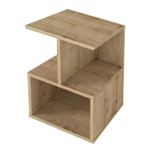 Κομοδίνο - Τραπεζάκι βοηθητικό Entiero Megapap χρώμα sapphire oak 39,8x35x54,6εκ.