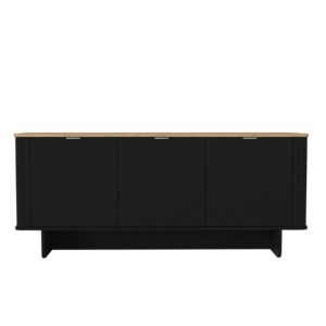 Μπουφές Bohema Megapap χρώμα μαύρο - sepet oak 180x47x76,6εκ.