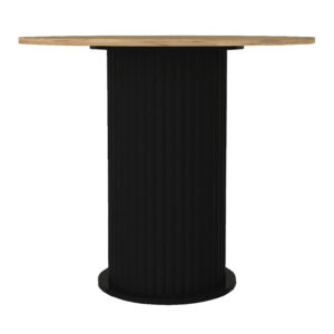 Τραπέζι Bohema Megapap χρώμα μαύρο - sepet oak Ø90x77,7εκ.