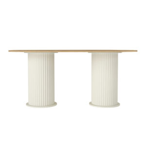 Τραπέζι Bohema Megapap χρώμα ivory - sepet oak 180x90x77,7εκ.