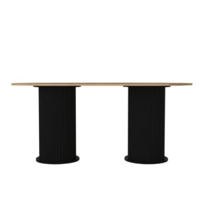 Τραπέζι Bohema Megapap χρώμα μαύρο - sepet oak 180x90x77,7εκ.