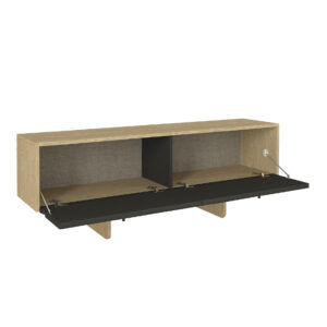 Έπιπλο τηλεόρασης Lava Megapap χρώμα rota oak - ανθρακί 150x35x51,3εκ.