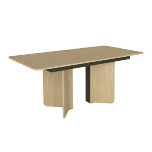 Τραπέζι Lava Megapap χρώμα rota oak - ανθρακί 180x90x76,8εκ.