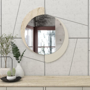 Καθρέπτης τοίχου Sevilla Μegapap χρώμα sandstone - travertine 59,2x2,2x69εκ.