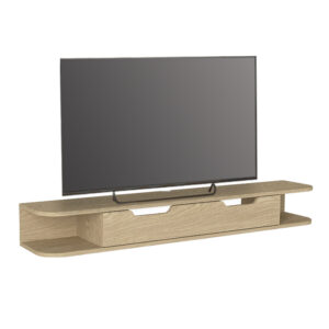 Έπιπλο τηλεόρασης επιτοίχιο Noland Megapap με LED χρώμα rota oak 150x35x19,2εκ.