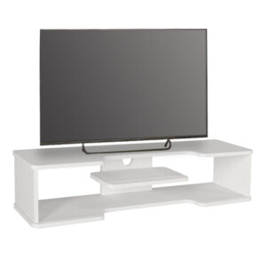 Έπιπλο τηλεόρασης επιτοίχιο Perry Megapap χρώμα λευκό 120x29,6x25,6εκ.