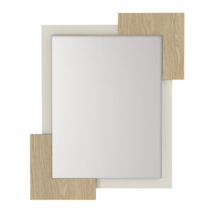 Καθρέπτης τοίχου Selinos Μegapap χρώμα sandstone - rota oak 65x2,2x85εκ.