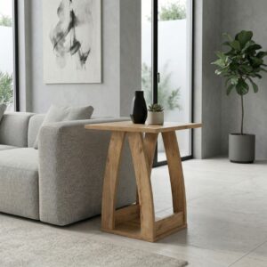 Τραπεζάκι βοηθητικό - Κομοδίνο Deros Megapap χρώμα sepet oak 45x45x56εκ.